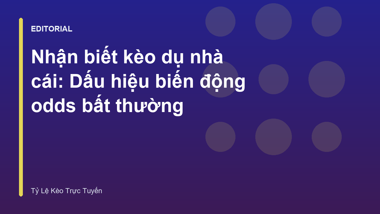 Biểu đồ biến động tỷ lệ kèo bóng đá
